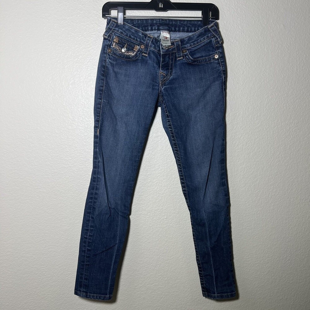 True Religion Womens Jeans size 27 Skinny Medium wash Denim